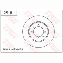 Load image into Gallery viewer, TRW Brake Rotor Single 280mm Rear DF7166S