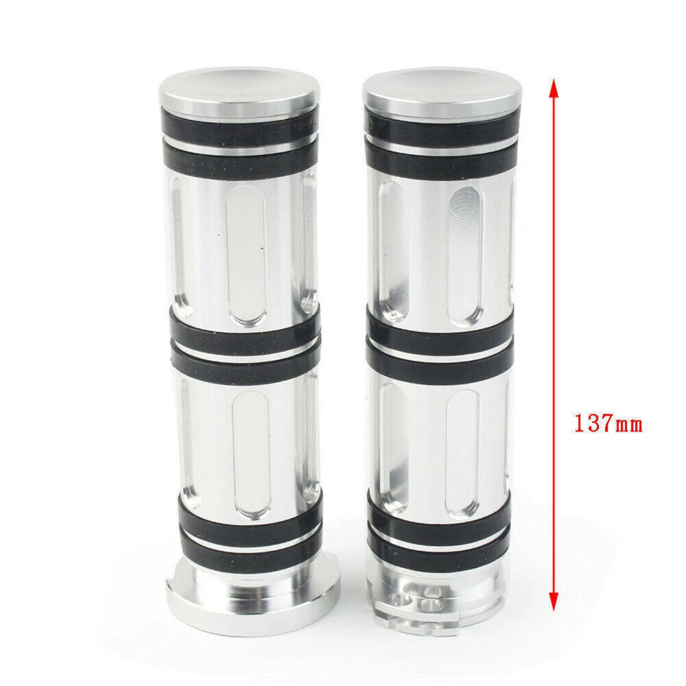 Chrome 1" Motorcycle Handlebar Hand Grips For Harley Sportster Cruiser Custom ST