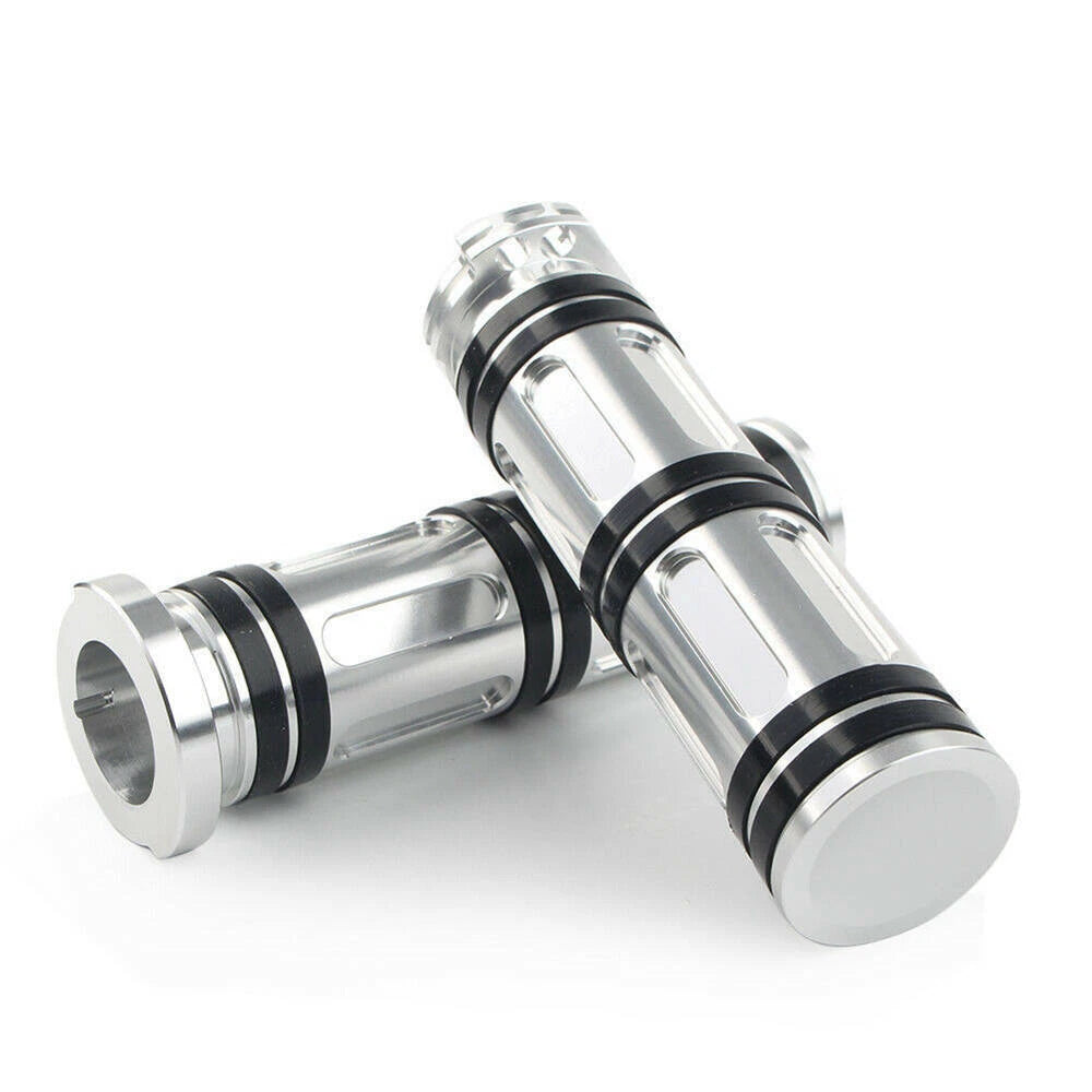 Chrome 1" Motorcycle Handlebar Hand Grips For Harley Sportster Cruiser Custom ST