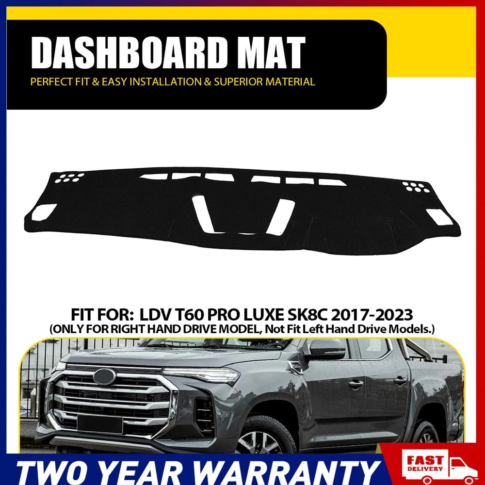 Non-Slip Dash Mat Suitable For LDV T60 PRO LUXE SK8C For All Models 2017-2023 A