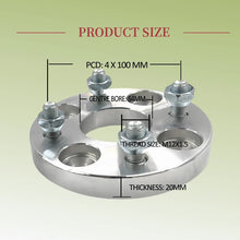 Load image into Gallery viewer, 2pcs Wheel Spacers 4x100 20mm Hubcentric fits Toyota Corolla 87-07 Yaris MR2