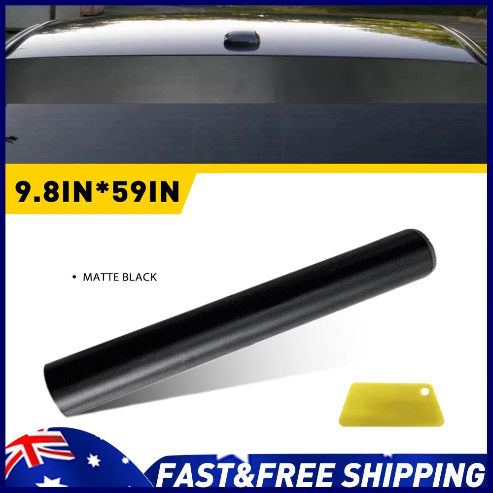 Matte Black Decal Sun Strip Windshield Eyebrow Banner Shade Tint Film 20cm*150cm