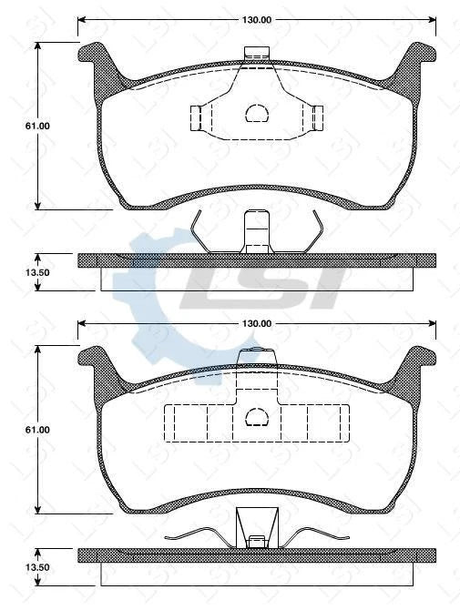 Ford Falcon Brake Pads & Rotors Set – Front Disc Kit Ute XH Non-ABS (1996–1998, 287mm)