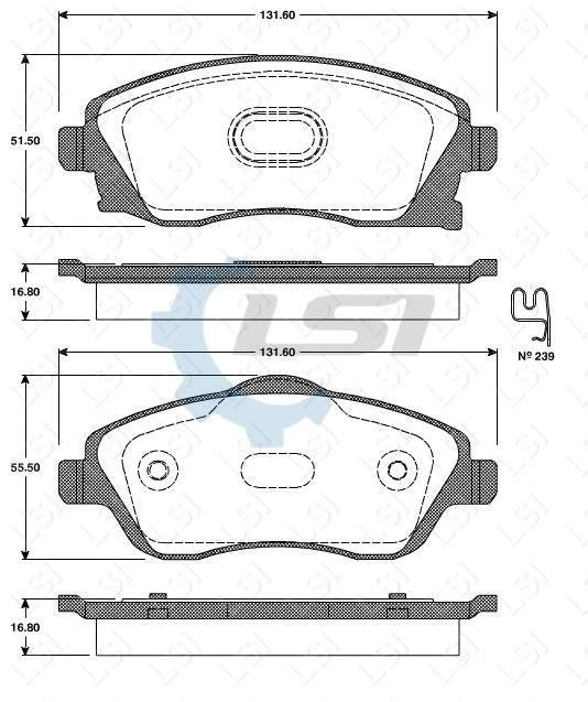 Front Brake Pads and Disc Rotors set for Holden Barina XC 2001-2005