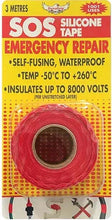 Load image into Gallery viewer, SOS Silicon tape "RED" 3 meter Roll Heat proof Water proof Air tight