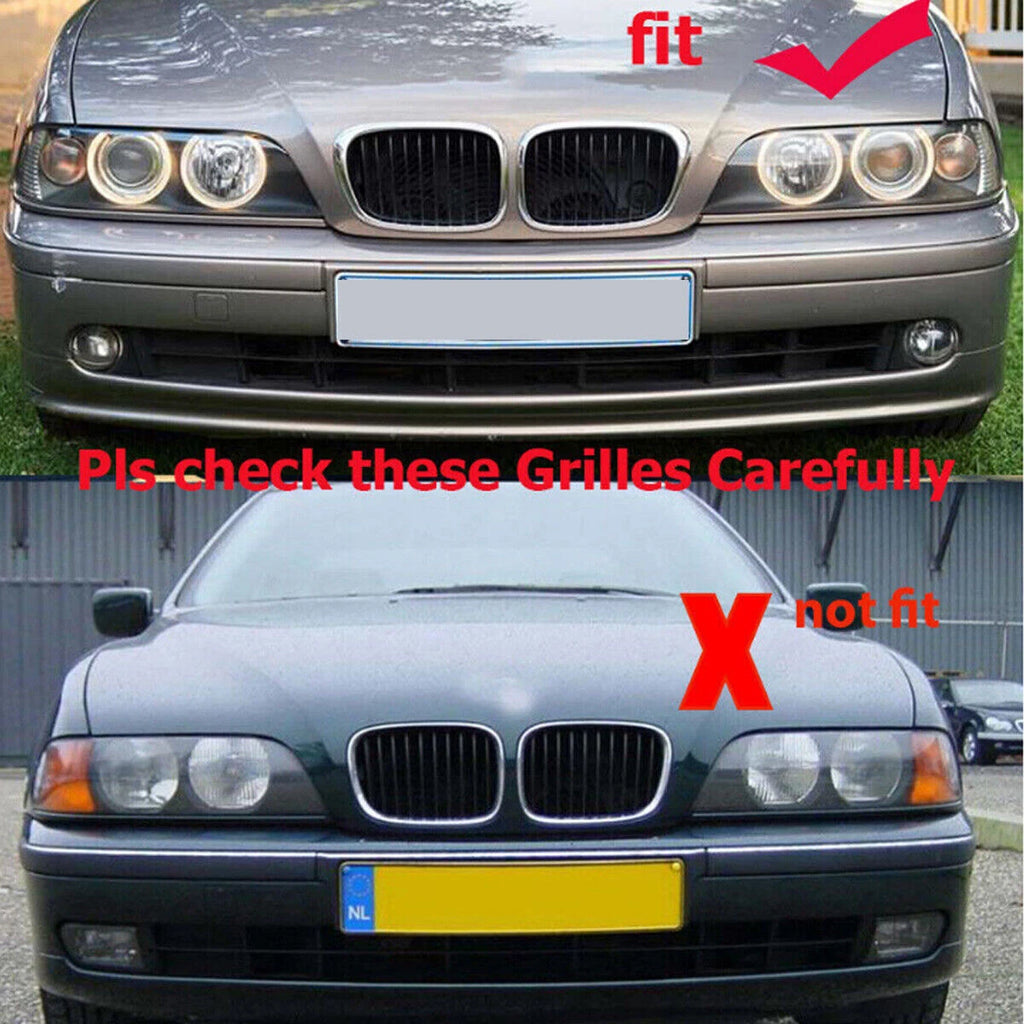 Gloss Black M-color Kidney Grille Grill For BMW E39 5 Series E39 M5 1997-2003 ST