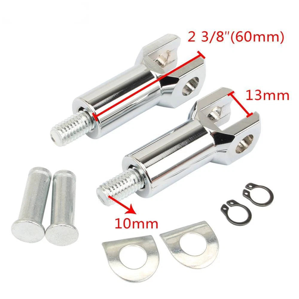 Chrome Rear Passenger Footpeg Supports Mounts Clevis For Harley Softail 00-06 ST
