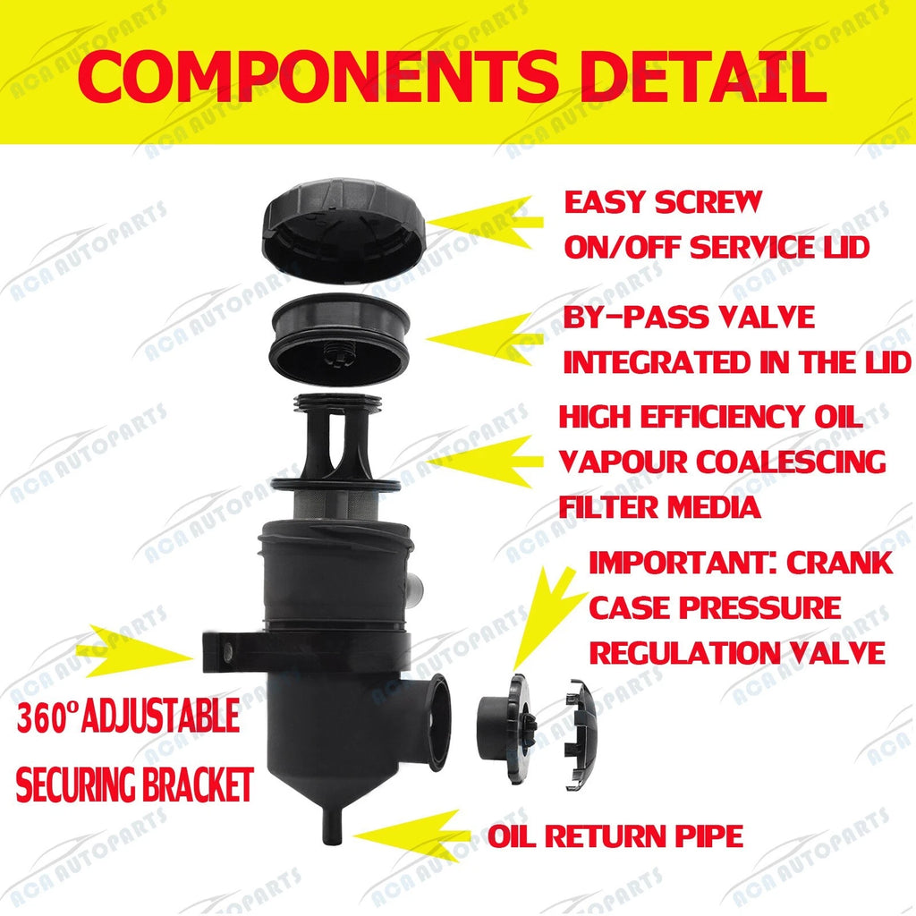 200 Oil Catch Can Kit For Mitsubishi Triton MQ MR Pajero Sports 2.4L Diesel 4N15