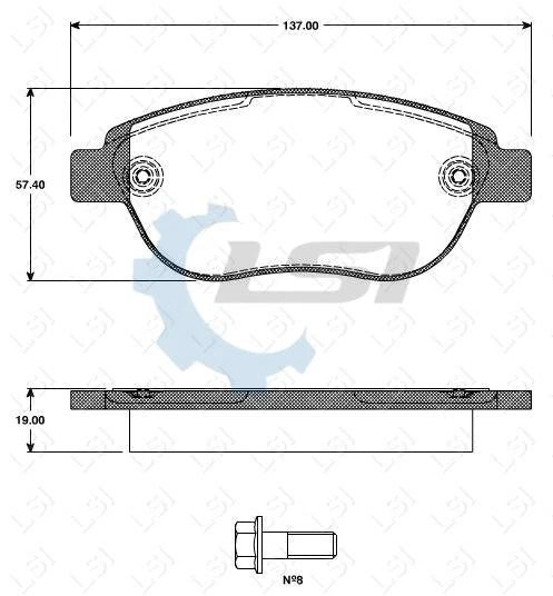 Front Brake Pads and Rotors Set for Peugeot 307 1.6i 1.6TD 2.0i 2.0D 2001 - 07