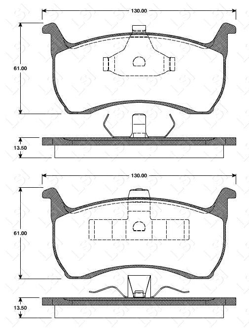 Front and Rear Brake Pads and Rotors Set for Ford FALCON EF EL ABS XR6 XR8 94-98