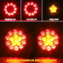 Load image into Gallery viewer, 2/4/6X 4" Round LED Tail Lights RED AMBER Stop Brake Indicator Trailer Truck A