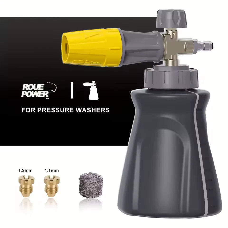 ROUE | Active "Style" Upgraded Pressure Washer Foam Cannon 1/4” Quick Connector