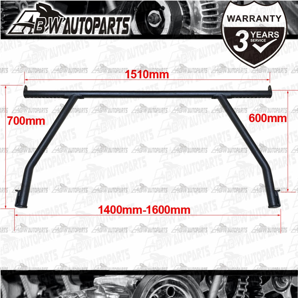 X2 Black Heavy Duty Steel Tub Ladder Rack for ISUZU D-Max 2020-24 150kg Loading