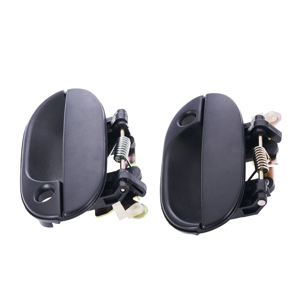 Door Handle Outer for Hyundai Excel X3 97-00 Set of 2 Black FRONT LEFT+RIGHT
