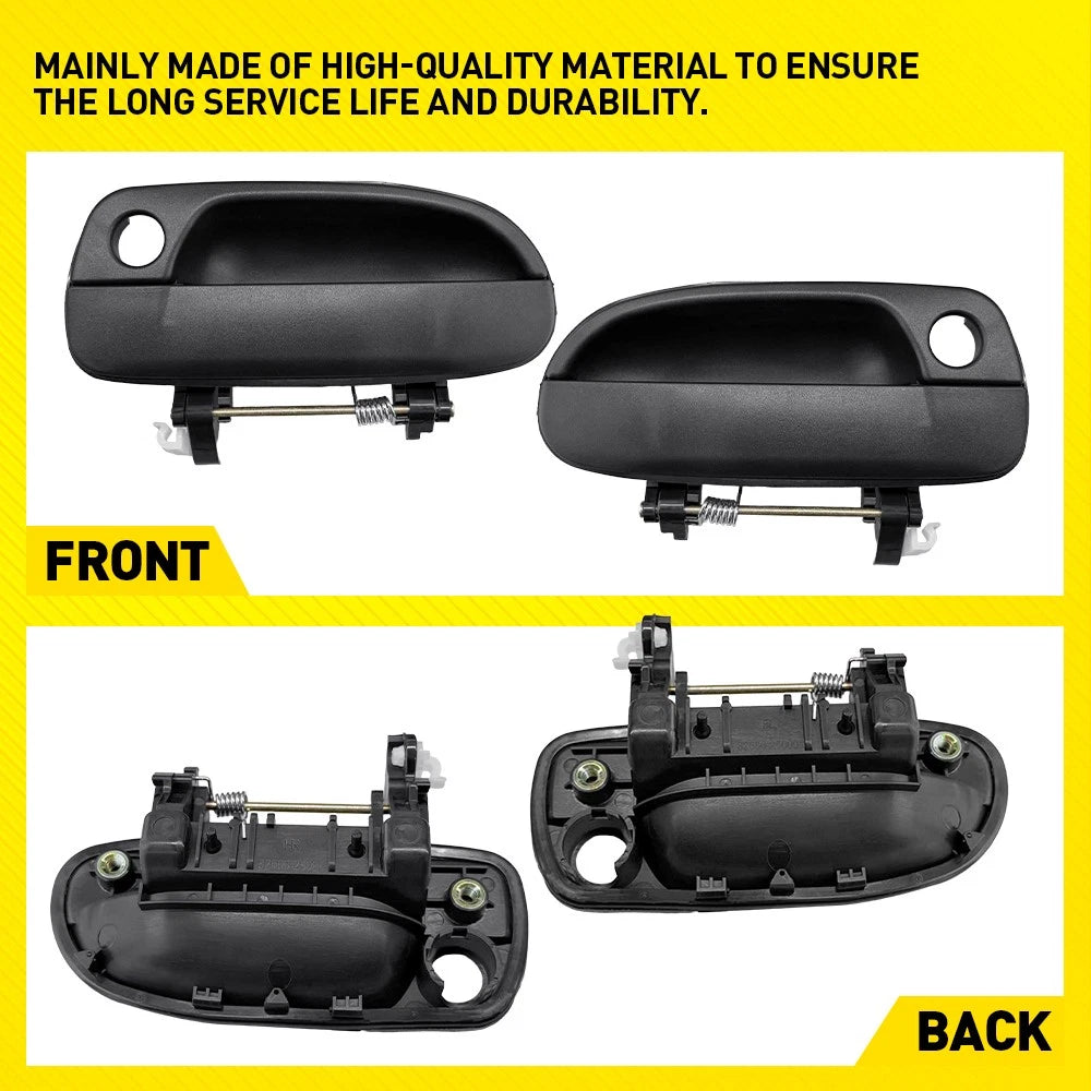 2x for Hyundai Accent LC 2000-06 Front Left Right Outer Door Handle Smooth Black