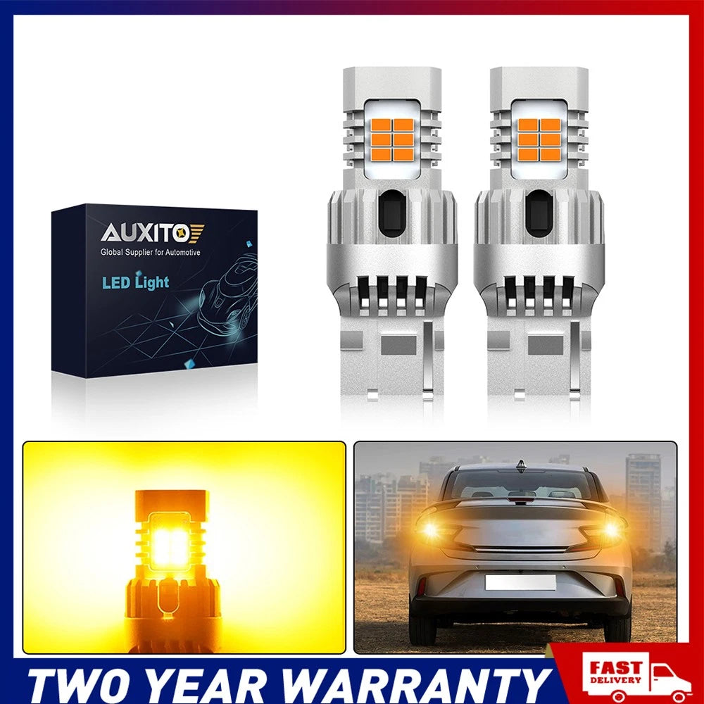 2-10x AMBER LED W21W WY21W Turn W21/5W Signal 7440 7443 Light LED SUPER NEWA