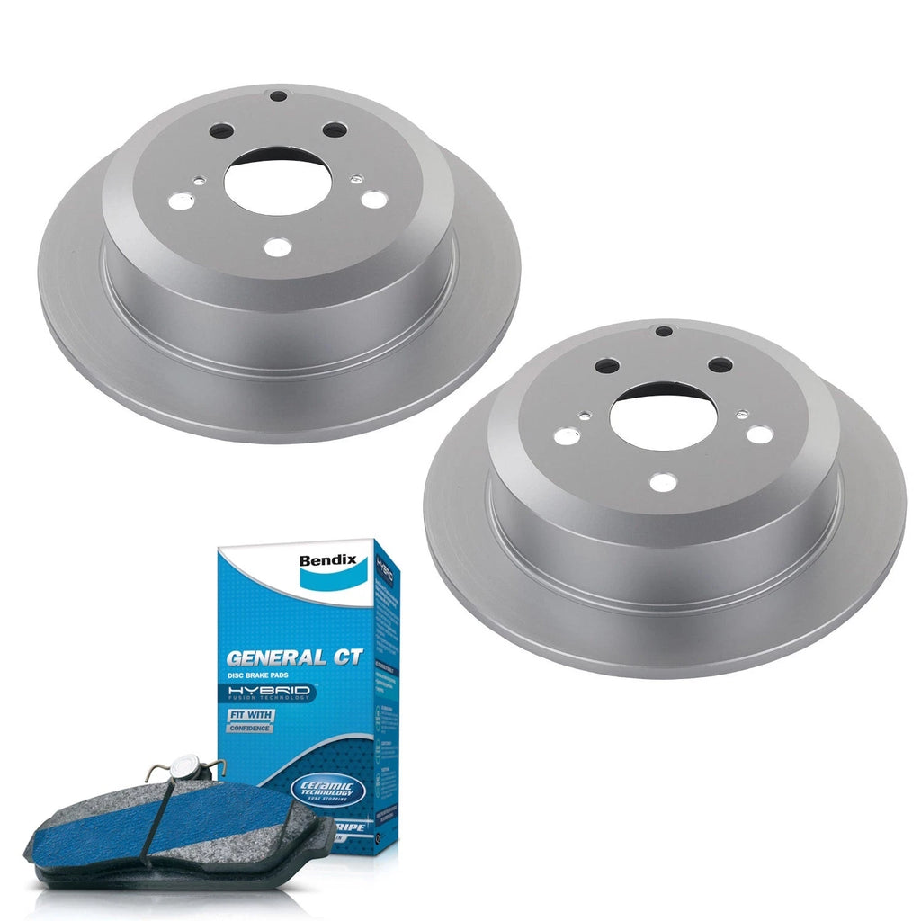 Rear Bendix Brake Pads + Rotors for Toyota Camry ACV36 ACV40 ASV50 MCV36