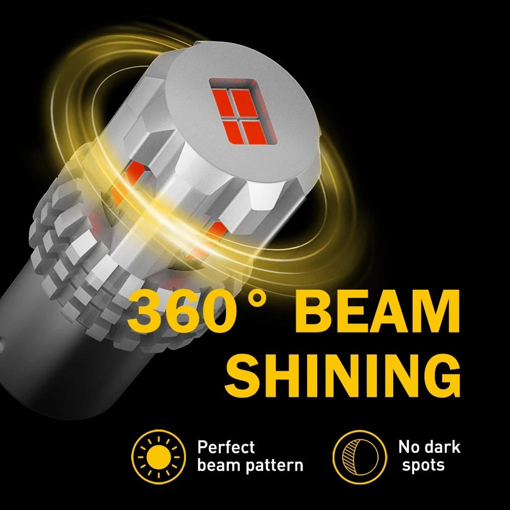 2X CANBUS BAY15D 1157 P21/5W LED BULB RED GLOBE Brake Light INDICATOR AUXITO