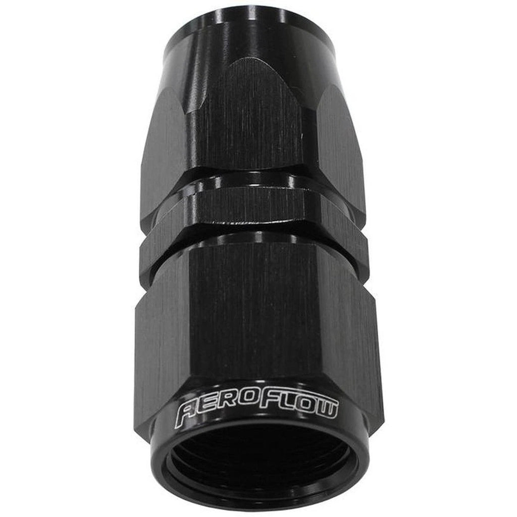 Aeroflow AF201-12DBLK Alloy Straight Hose End -12AN Black Swivel Nut Suits Te...