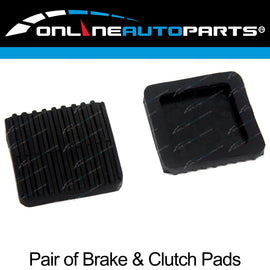 Pair of New Brake + Clutch Pedal Rubbers for Landcruiser 79-90 40 55 60 Series