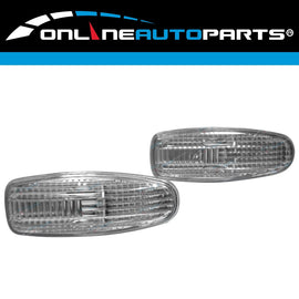 Set of 2 Clear Guard Side Indicator Blinker Repeater Lamps