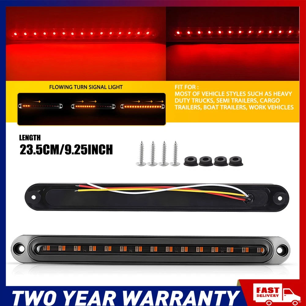 2-8x Tray Slim LED Tail Lights Stop Indicator Reverse Strip Flowing Signal A
