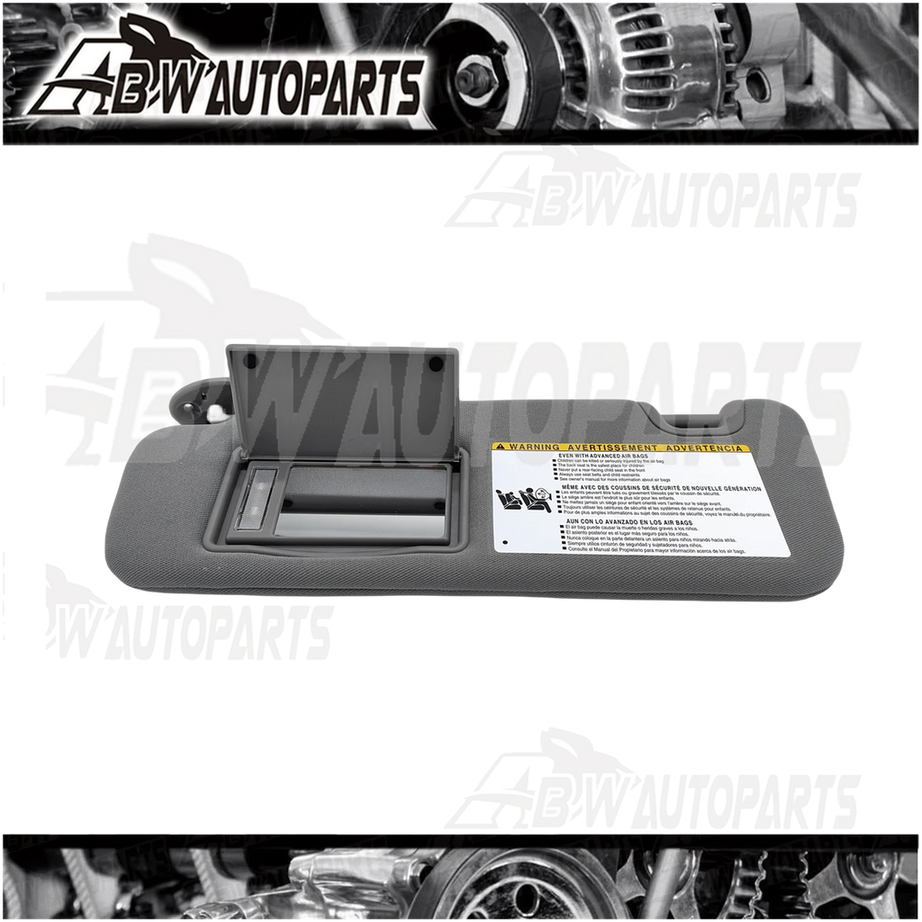 For Toyota Kluger 2014-2019 Sun Visor Left W/ Vanity Light Gray Passenger Side