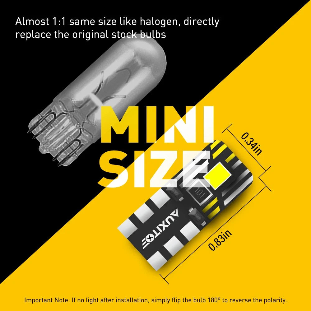 10X AUXITO CANBUS T10 LED Light 2835 W5W 194 168 Wedge Interior Bulbs Globes AU