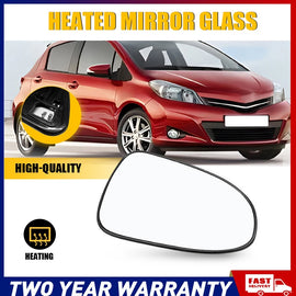 RIGHT SIDE MIRROR GLASS HEATED WITH BACK PLATE FOR TOYOTA YARIS 2012 2013-2017