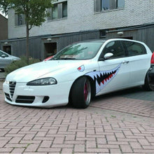 Load image into Gallery viewer, Car 59'' Full Size Red Grey Shark Mouth Tooth Teeth Reflective Sticker Vinyl ST