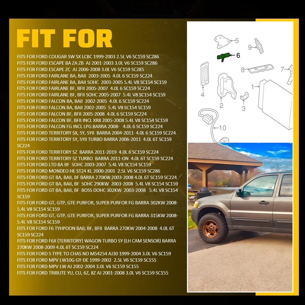 2x Crank Position Angle Sensor Fit For Ford Falcon BA BF FGX & Territory SX 4.0l