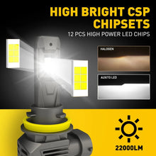 Load image into Gallery viewer, AUXITO Super Bright H11 LED Headlight 22000LM Kit Low Beam Bulb 6500K 120W White