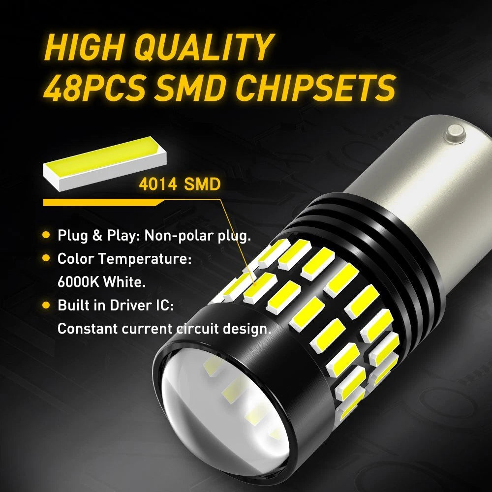 AUXITO Super Bright LED 1156 7506 Reverse Backup Light White Bulb 2PC 6000K AU