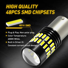 Load image into Gallery viewer, AUXITO Super Bright LED 1156 7506 Reverse Backup Light White Bulb 2PC 6000K AU