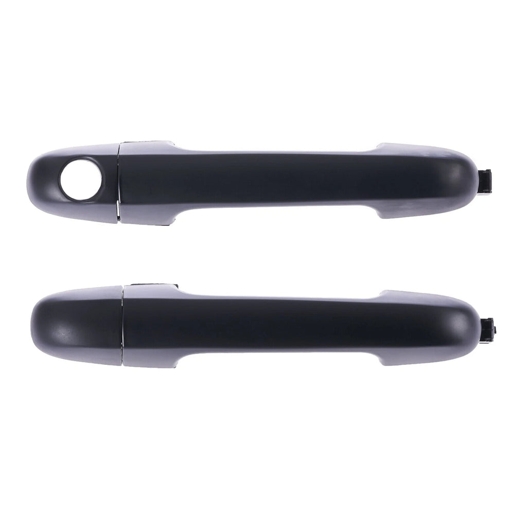 Set of 2 FRONT LEFT + RIGHT Door Handle Outer Black for Hyundai i30 FD 07-12