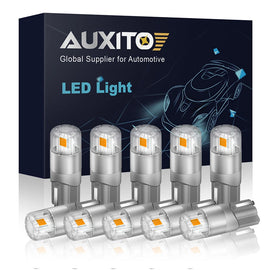 AUXITO 2X T10 W5W LED Amber Light Bulbs Globes Canbus Free Interior Side Wedge