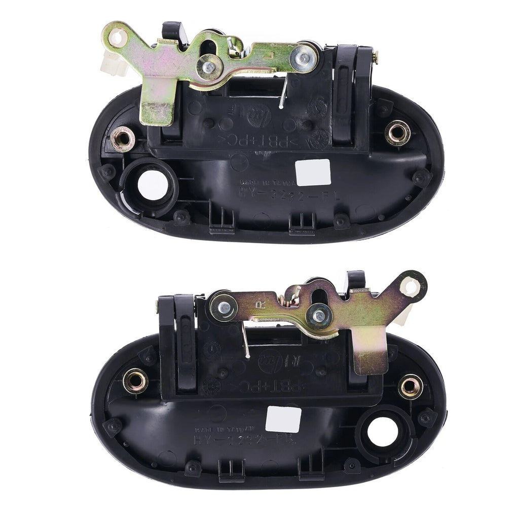 Door Handle Outer for Hyundai Excel X3 97-00 Set of 2 Black FRONT LEFT+RIGHT