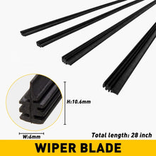 Load image into Gallery viewer, 4x Auto Car Bus Windshield Frameless Rubber Refill Wiper 28" Blade 6mm Replace