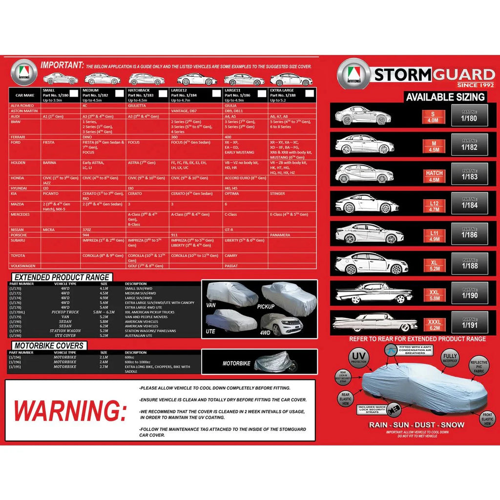 Autotecnica Stormguard Waterproof Car Cover Sedan XX-Large 1/190