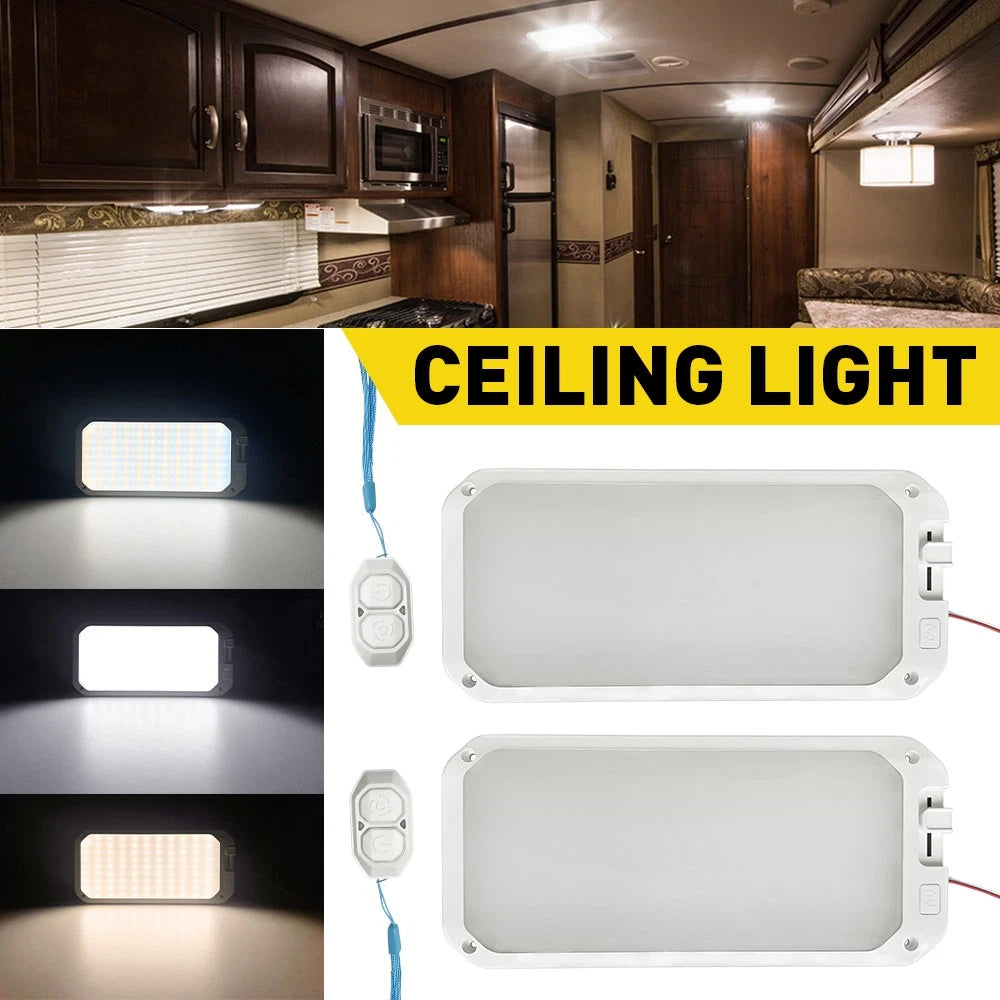 LED Interior Roof Cabin Light 12V Caravan Trailer Motorhome RV Boat Ceiling Lamp