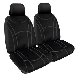 Sperling Getaway Neoprene Front Black - Silver Stitch Seat Covers Suits Evere...