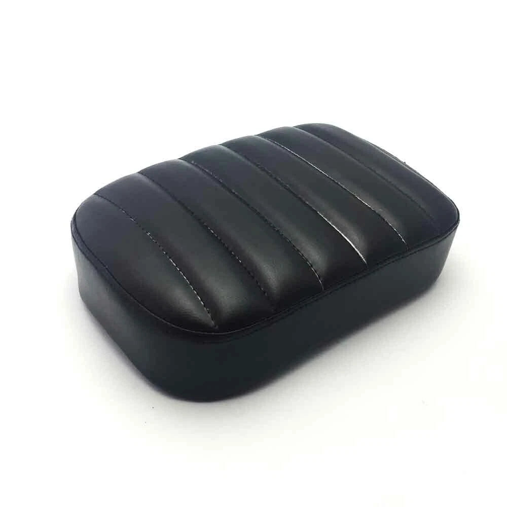 Black Motorcycle Seat Pad with 8 Suction Cups Pillion Pad For Harley Chopper ST