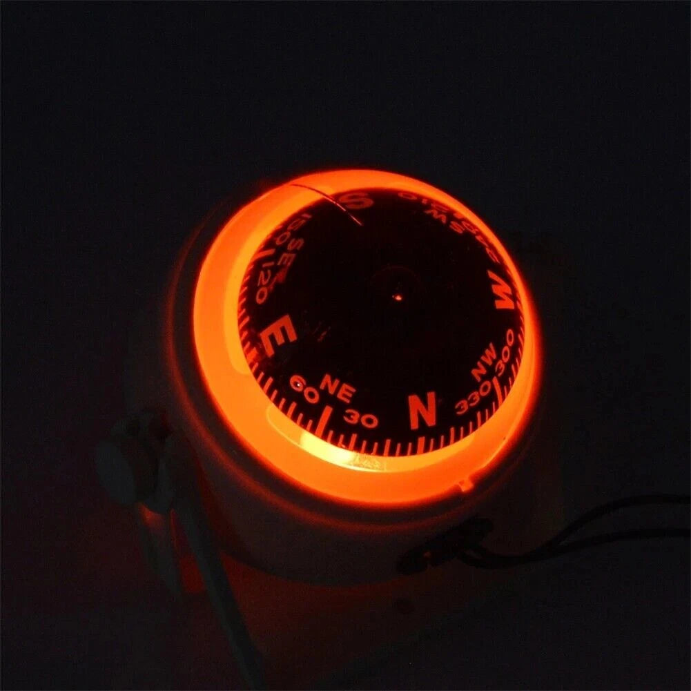 NEW LED Light Electronic Vehicle Car Navigation Sea Marine Boat Ship Compass ST