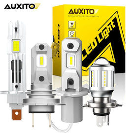 AUXITO H4 H7 H1 H3 CANBUS LED Headlight Kit High or Low Light Bulb 6500K White.