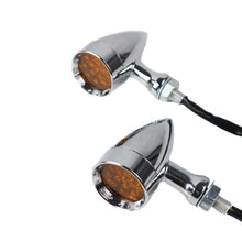 Load image into Gallery viewer, 2pcs Motorcycle Bullet LED Turn Signal Indicator Amber Light For Harley/Chopper