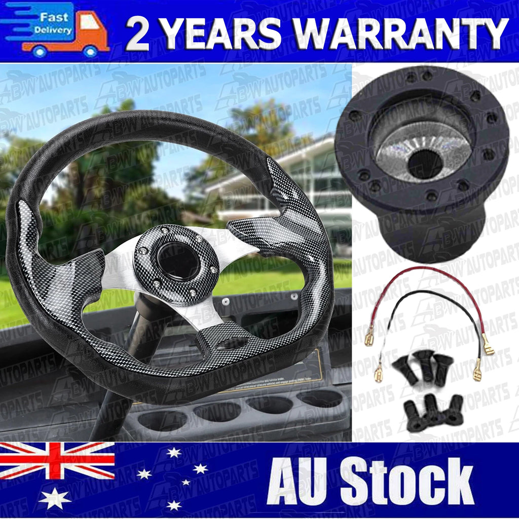 Golf Cart Steering Wheel with Black Adapter For EZGO TXT RXV Valor Marathon