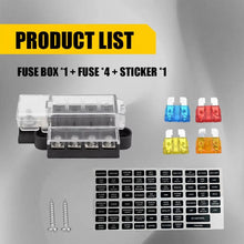 Load image into Gallery viewer, 4 Gang Fuse Box Positive Block 12v 24v Terminal Holder Circuit for ATO ATC Fuses