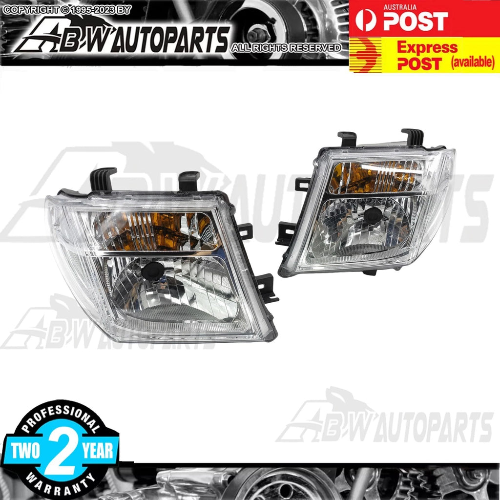 Pair HeadLight FRONT Lamp For Nissan Navara D40 D40T MNT Thai Built 2008-2014