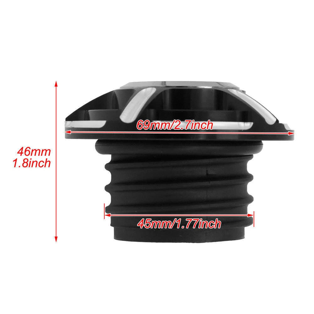 Motorcycle Fuel Gas Tank Cap Cover With Clock for Harley Softail XL1200 883 Dyna