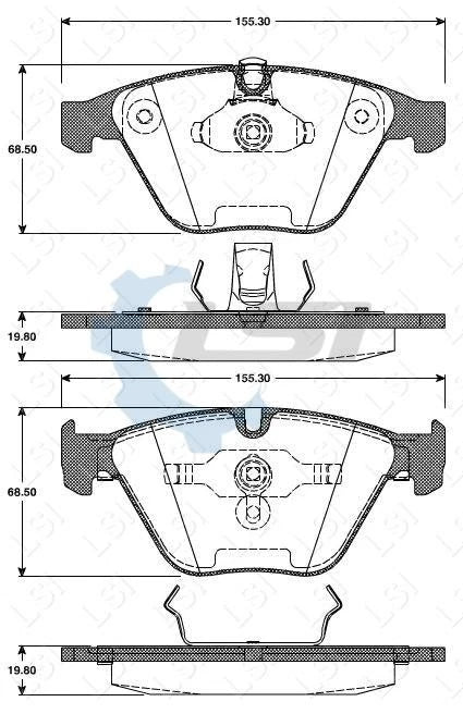 Front Brake Pads and Disc Rotors Set for BMW 530i E60 3.0 2003 - 09